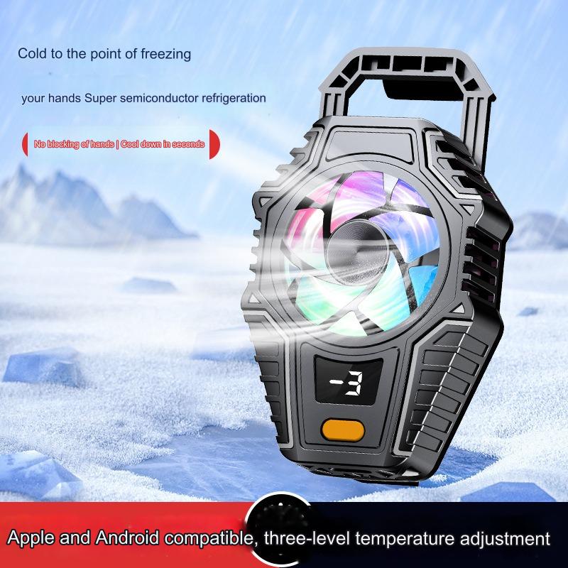 2024 x1  smartphone cooler digital display gaming livestream cooling fan publicity pictures-1