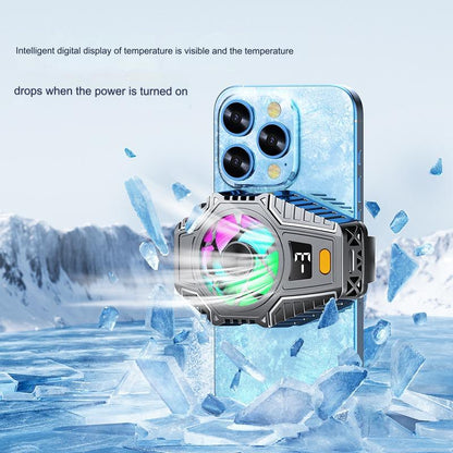 2024 x1  smartphone cooler digital display gaming livestream cooling fan publicity pictures-2