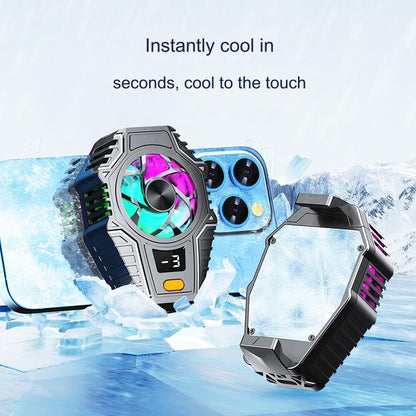 2024 x1  smartphone cooler digital display gaming livestream cooling fan publicity pictures-20