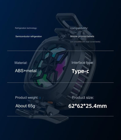 2024 x5 magnetic smartphone cooler semiconductor gaming livestream pubicity pictuers-8