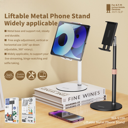 WA-S100 Adjustable Phone Stand Holder for Devices up to 11 inches  by Crazywld - Available at Crazy world