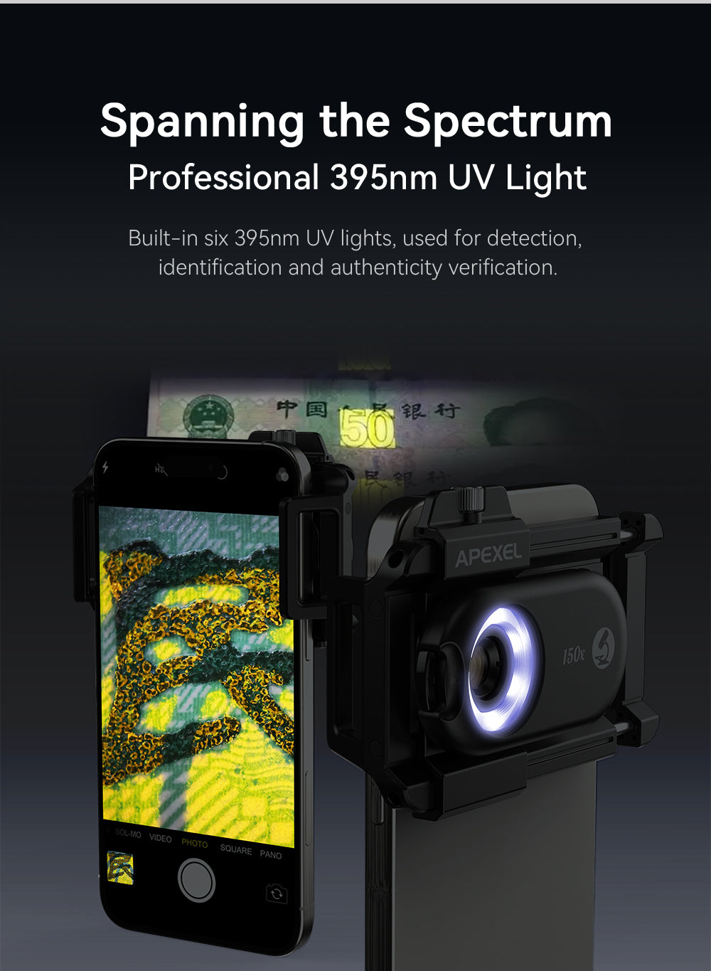 apexe 150x smartphone microscope lens description publicity pictures-11