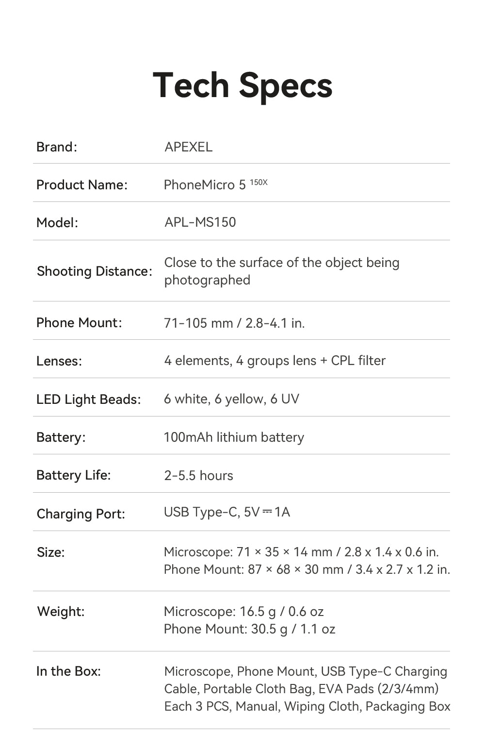 apexe 150x smartphone microscope lens description publicity pictures-25