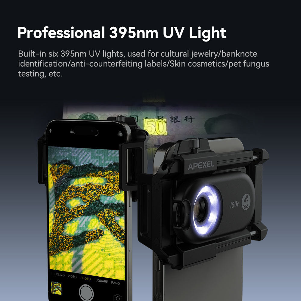 apexe 150x smartphone microscope lens description publicity pictures-3