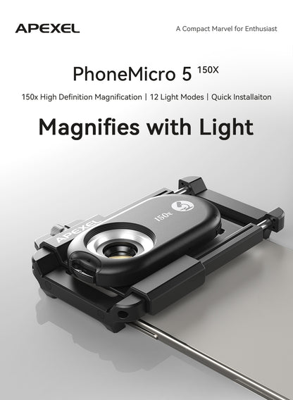 apexe 150x smartphone microscope lens description publicity pictures-7