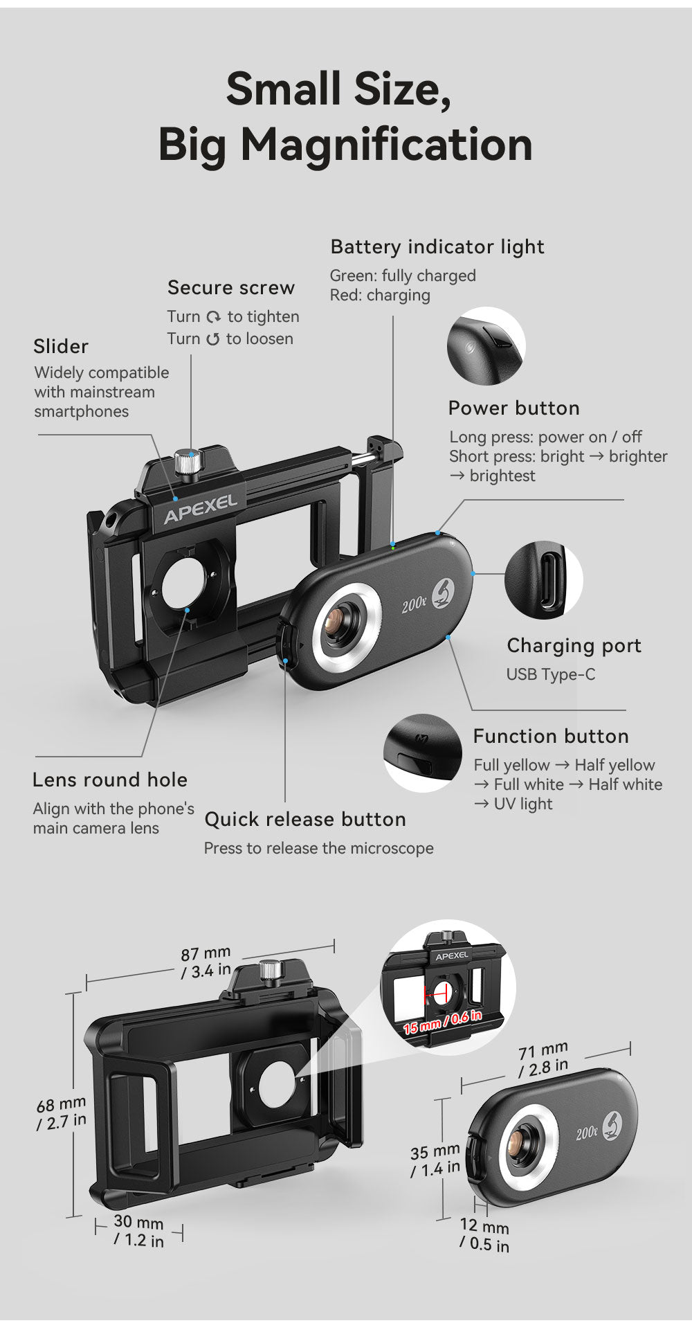 apexel 200x smartphone microscope lens cpl publicity-27