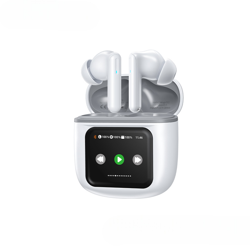 beluga s12 audyhie enc wireless earbuds in white color