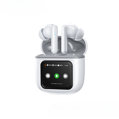 beluga s12 audyhie enc wireless earbuds in white color