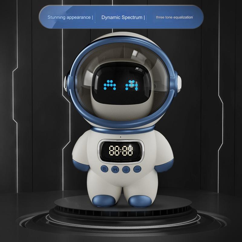 dodo m20 astronaut ai smart bluetooth speaker clock alarm radio nightlight in front-1