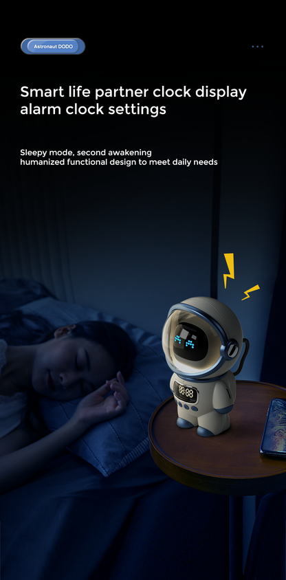 dodo m20 astronaut ai smart bluetooth speaker clock alarm radio nightlight publicity picture-12