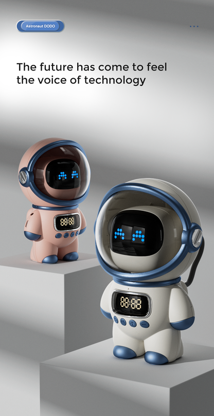 dodo m20 astronaut ai smart bluetooth speaker clock alarm radio nightlight publicity picture-3