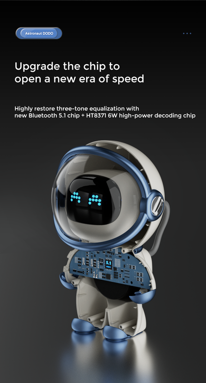 dodo m20 astronaut ai smart bluetooth speaker clock alarm radio nightlight publicity picture-7