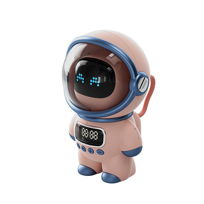 dodo m20 astronaut ai smart bluetooth speaker clock alarm radio nightlight in purple color