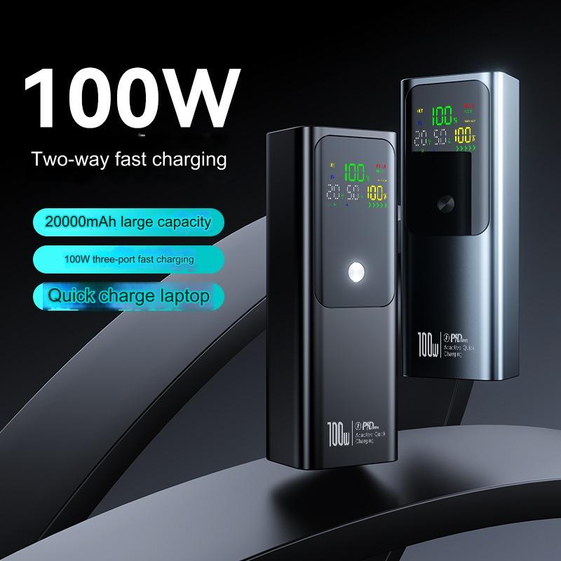 ht-k81 100w 20000mah fast charging power bank dual type c usb outputs  publicity pictures-1