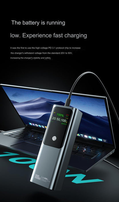 ht-k81 100w 20000mah fast charging power bank dual type c usb outputs  publicity pictures-12