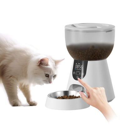 petwant automatic cat feeder 1080p camera smart pet feeder front-2