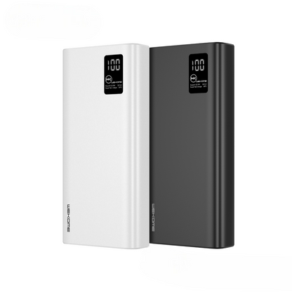 wp 123 elephant series 20000mah power bank multi port fast charging universal compatibility in white and black color