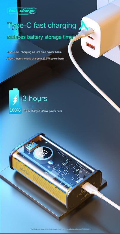 wp 345 10000mah vanguard fast charging power bank dual cable pd20w 22.5w support 
 publicity pictures-3