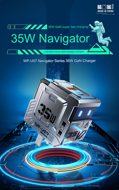 wp-u07 navigator series 35w gan charger single port us plug  publicity pictures-4