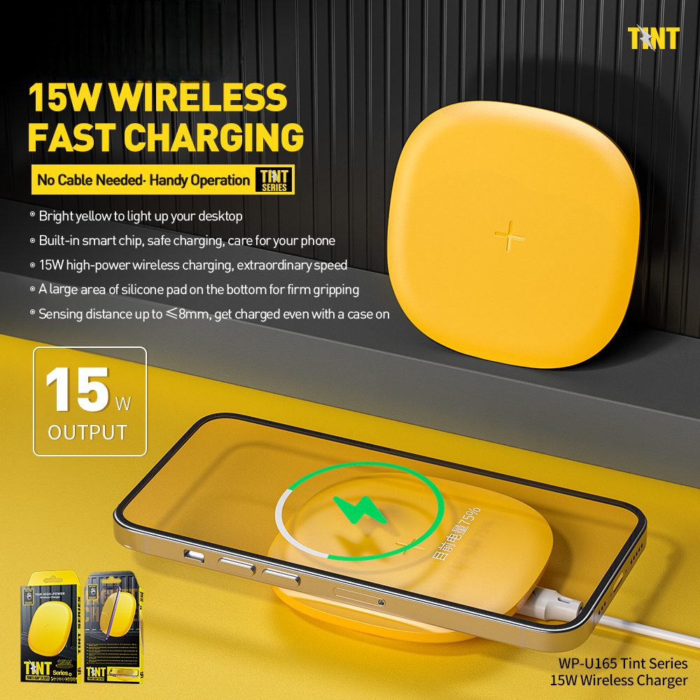 wp-u165 15w magnetic wireless charger fast sleek charging station publicity pictures-1