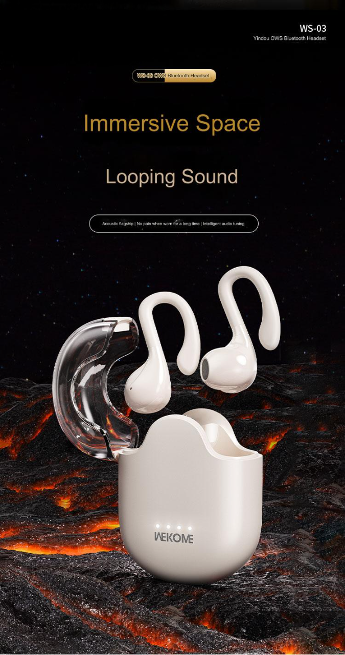 ws-03 hintou series clip on wireless earbuds extended battery life premium sound quality publicity pictures-5