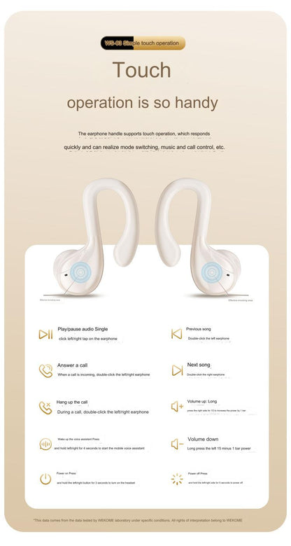 ws-03 hintou series clip on wireless earbuds extended battery life premium sound quality publicity pictures-7