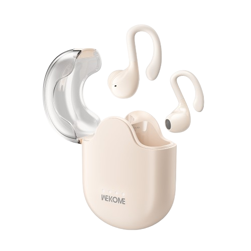 ws-03 hintou series clip on wireless earbuds extended battery life premium sound quality in white color