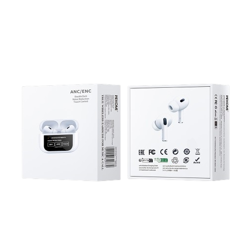 ws-06 yiesion anc enc wireless earbuds 30db noise cancellation 13mm drivers 180h battery life packging box